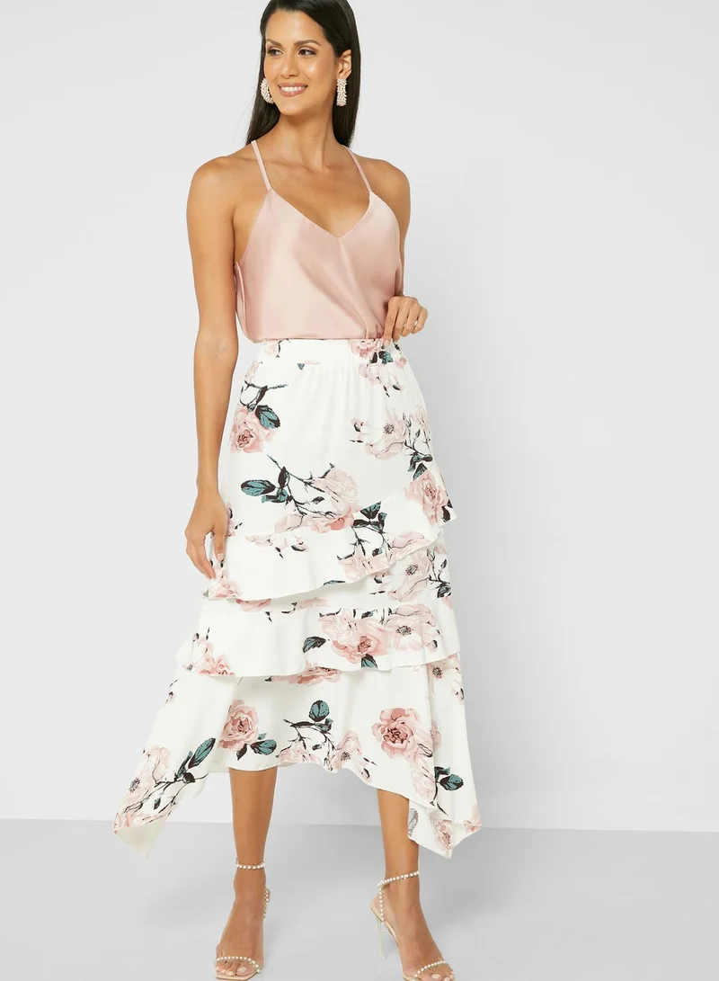ELLA Printed Midi Skirt