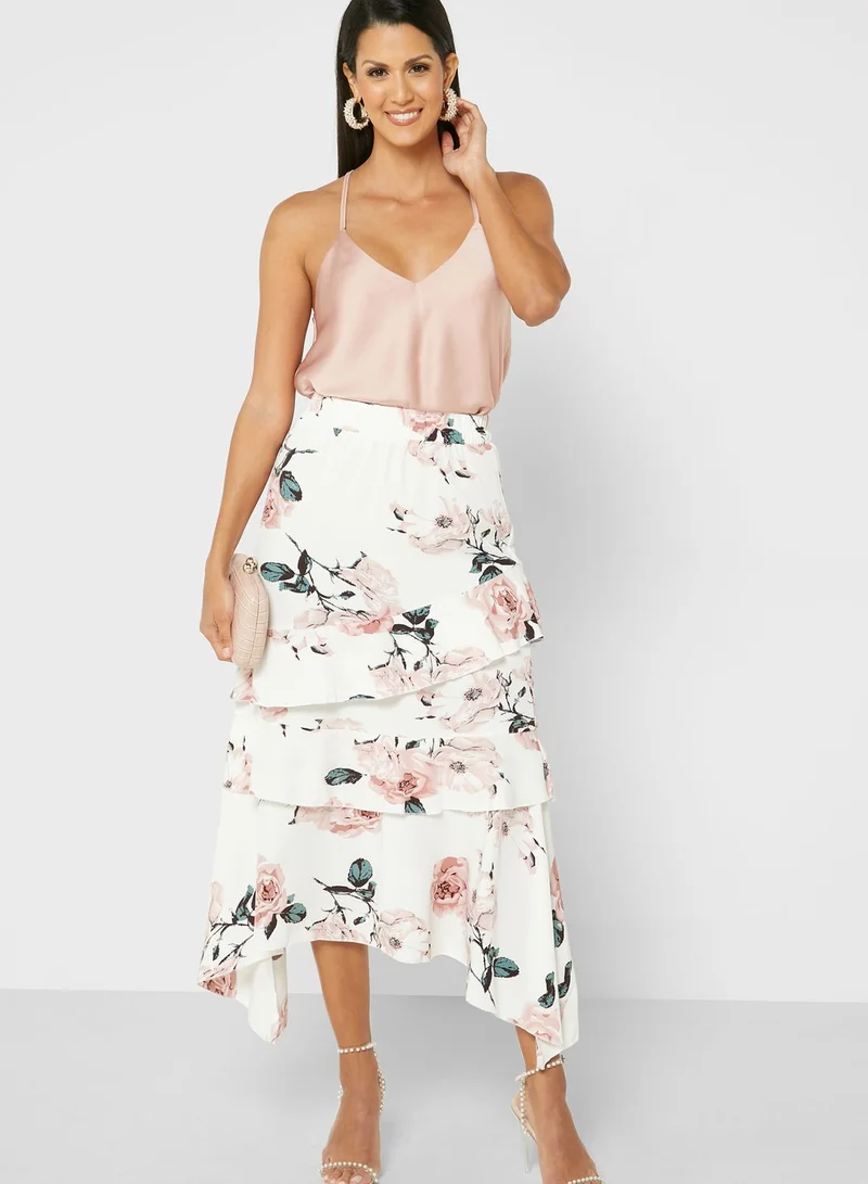 ELLA Printed Midi Skirt