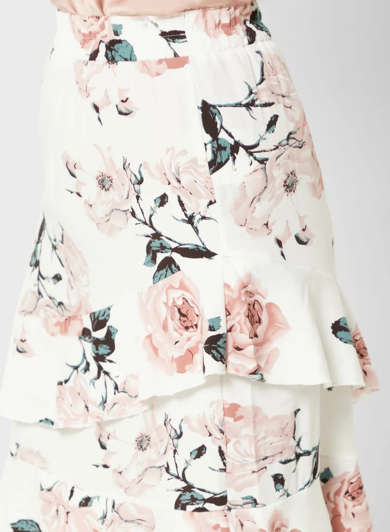 ELLA Printed Midi Skirt