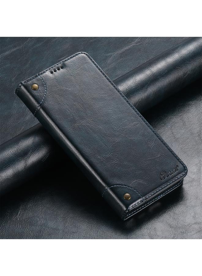 سوتين جراب لهاتف Samsung Galaxy S23 Ultra 5G من الجلد بتصميم جلد العجل الباروكي مع مشبك - Image 2