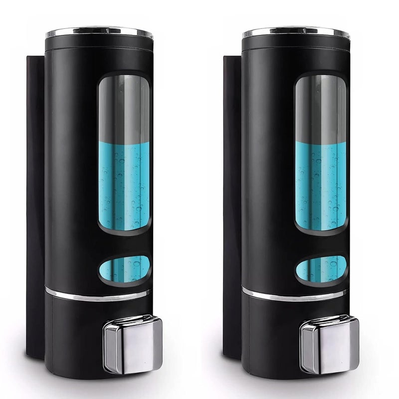 SBD Xenon Soap Dispenser, Shower Lotion, Gel, Conditioner, Liquid Shampoo Pump Color : Black, Pack of 2 - Image 1