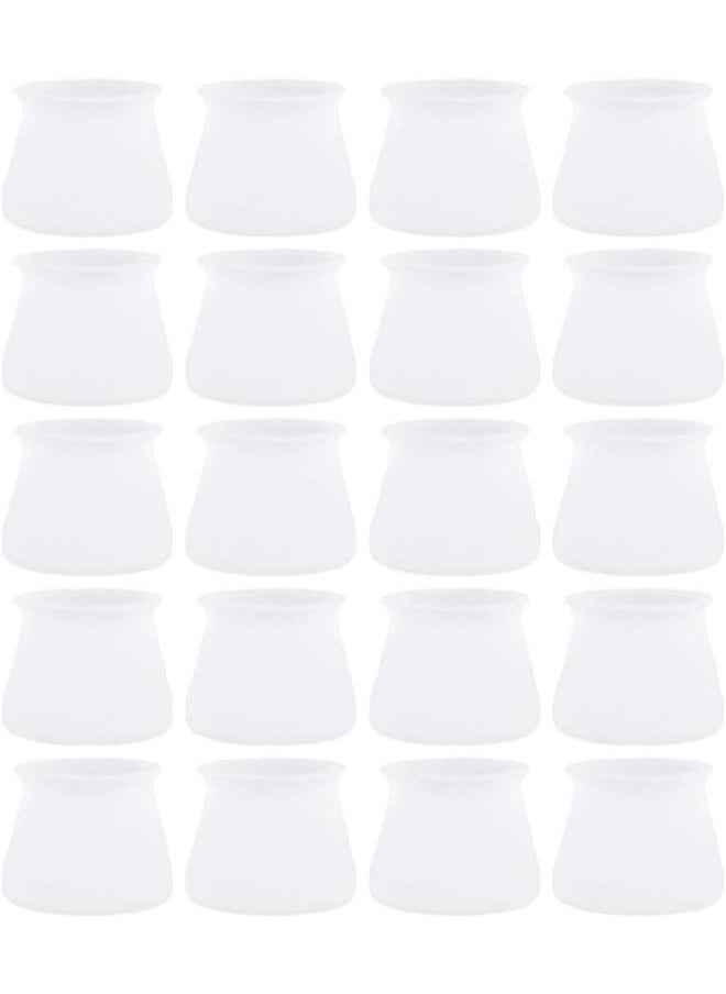 EasyLife - 20 Pieces Chair Leg Furniture Silicone Covers Silicone Furniture Leg Covers Non-Slip Table Leg Floor Protector Chair Leg Pads Prevent Scratch and Noise - Image 1