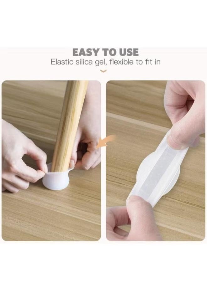 EasyLife - 20 Pieces Chair Leg Furniture Silicone Covers Silicone Furniture Leg Covers Non-Slip Table Leg Floor Protector Chair Leg Pads Prevent Scratch and Noise - Image 1