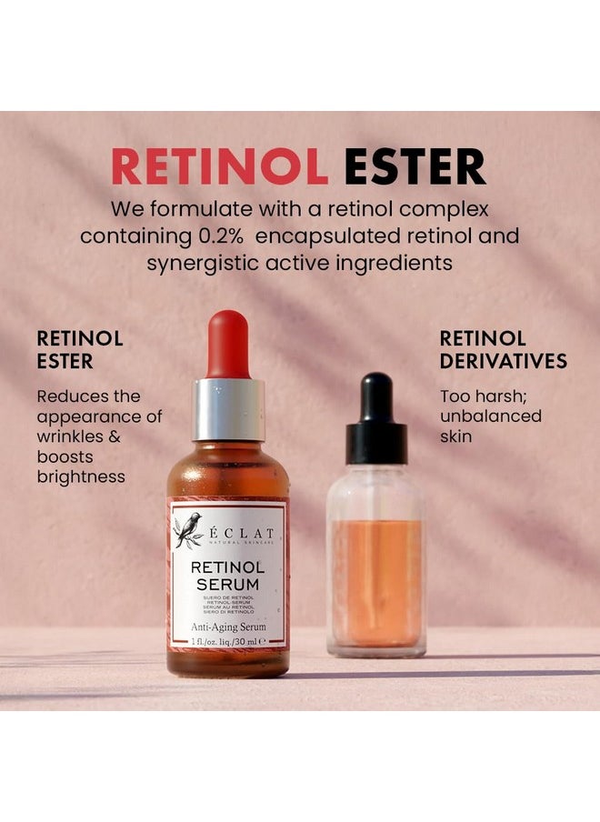 Eclat Skincare - Retinol Serum For Face - Resurfacing Retinol Serum - Dark Spot Scar Treatment Serum Retinol Face Serum Ordinary Serum Retin A Anti Wrinkle Serum Retnol Facial Retinol Serum - Image 1