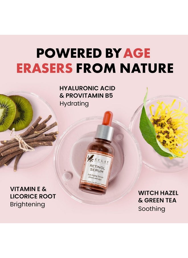 Eclat Skincare - Retinol Serum For Face - Resurfacing Retinol Serum - Dark Spot Scar Treatment Serum Retinol Face Serum Ordinary Serum Retin A Anti Wrinkle Serum Retnol Facial Retinol Serum - Image 1