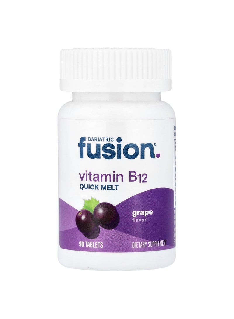 Vitamin B12, Quick Melt, Grape, 90 Tablets