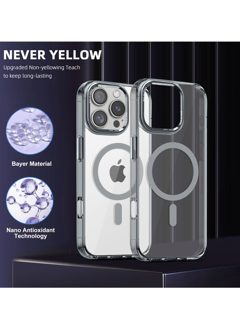 ICARLUS For Apple iPhone 16 Pro Max Case Compatible with MagSafe TPU+PC Anti-Scratch Cover - Gray  - Image 1