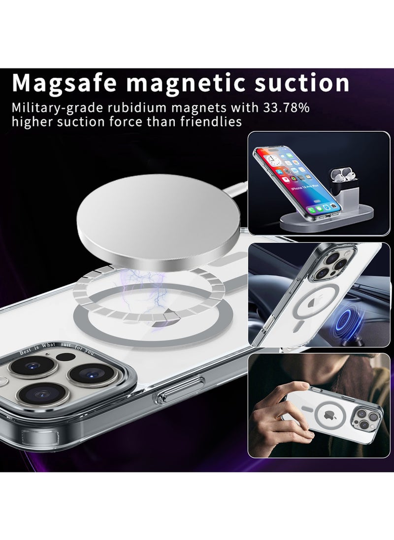 ICARLUS For Apple iPhone 16 Pro Max Case Compatible with MagSafe TPU+PC Anti-Scratch Cover - Gray  - Image 2