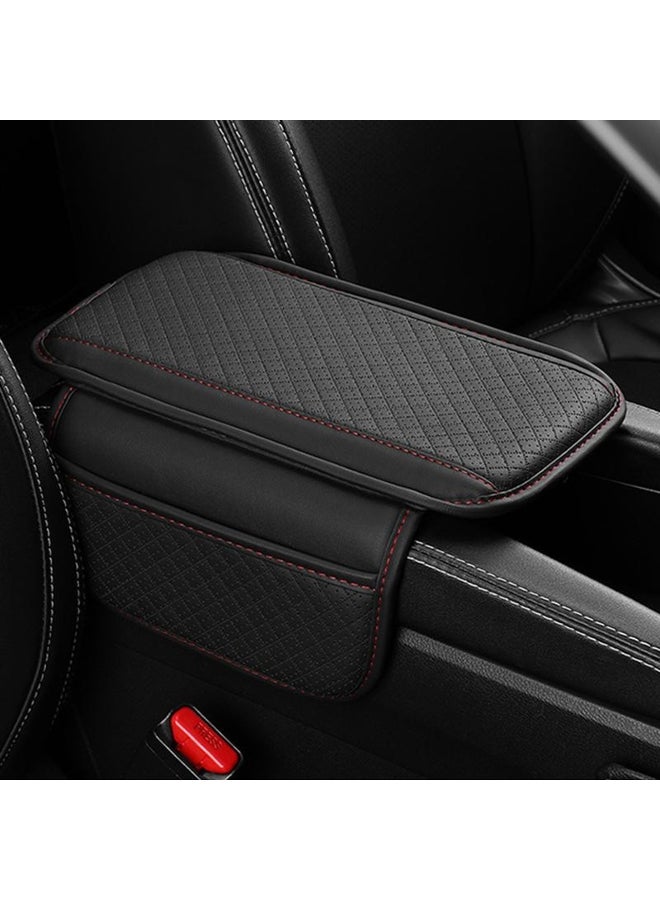 Seametal SEAMETAL Car Armrest Cover Height Pad With Side Storage Bags Automotive Armrest Arm Support Cushion Protective Pad for Car Interior
