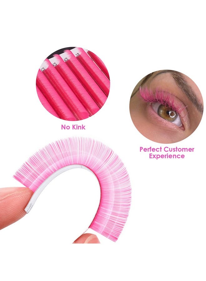 اكترول وصلات رموش ملونة سهلة المروحة 815 مم مختلط وردي C حليقة سهلة المروحة 0.07 مم رموش كثيفة ذاتية الصنع - Image 3