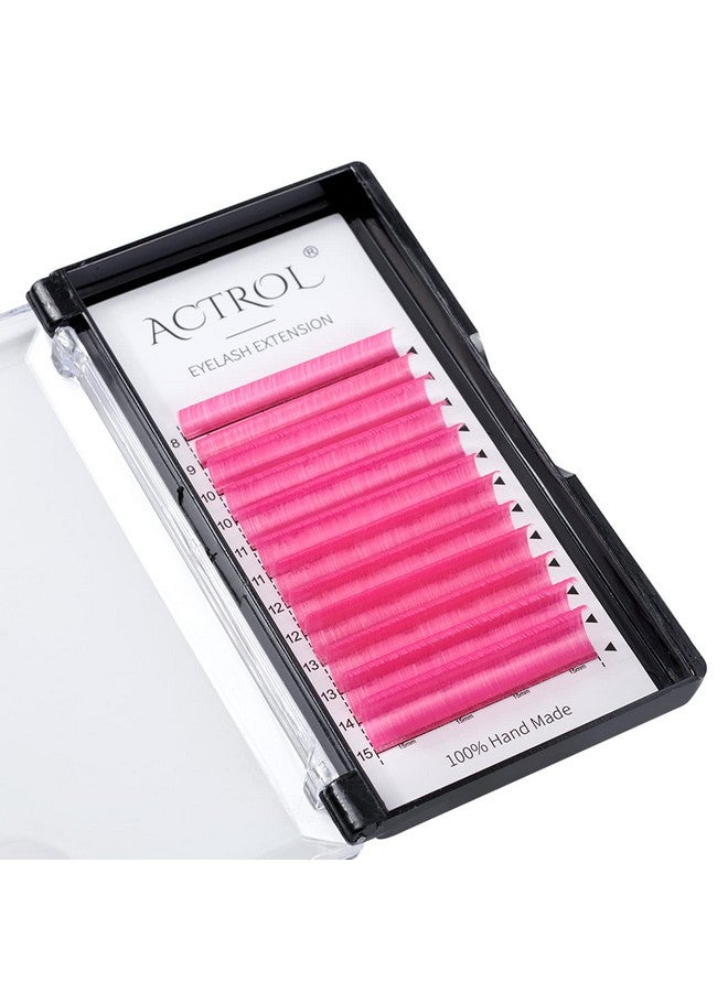 اكترول وصلات رموش ملونة سهلة المروحة 815 مم مختلط وردي C حليقة سهلة المروحة 0.07 مم رموش كثيفة ذاتية الصنع - Image 1