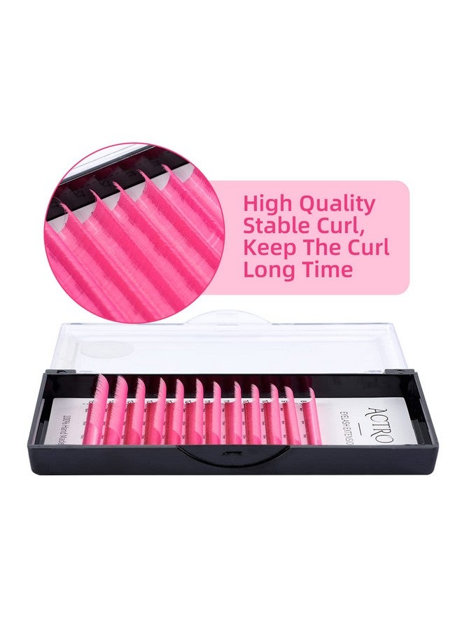 اكترول وصلات رموش ملونة سهلة المروحة 815 مم مختلط وردي C حليقة سهلة المروحة 0.07 مم رموش كثيفة ذاتية الصنع - Image 2