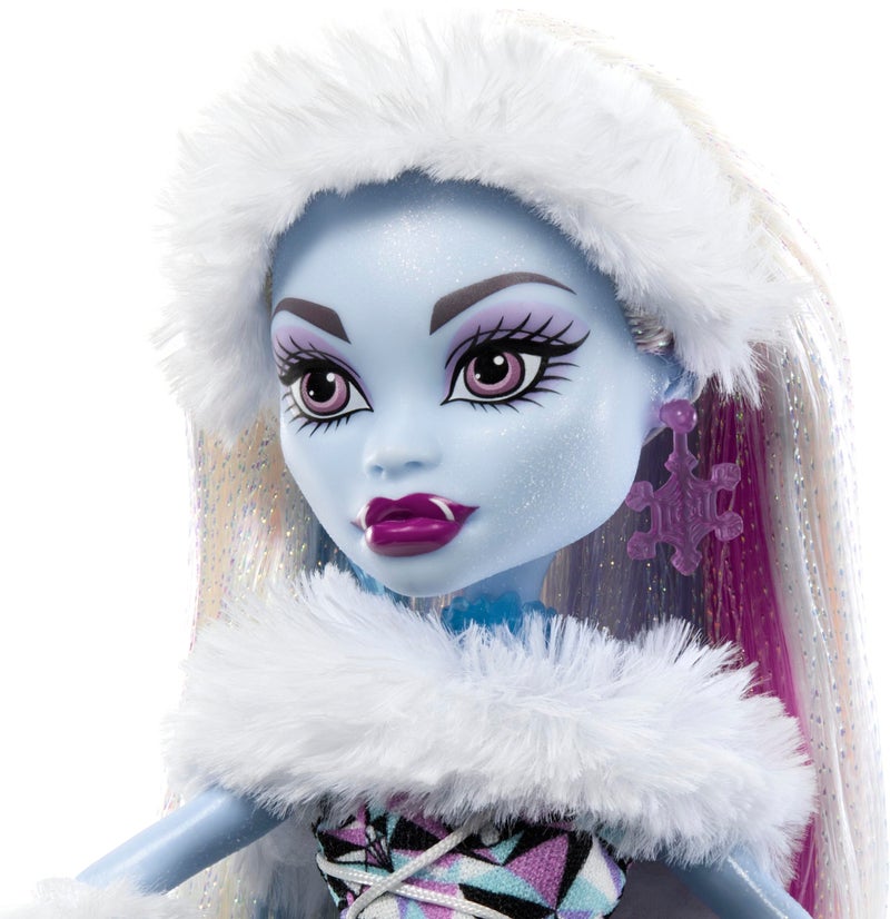 MONSTER HIGH دمية مونستر هاي بوريجنال كريبروكشن، أبي بومينابل، دمية قابلة للجمع مع قاعدة دمية، مذكرات وحيوان أليف - Image 3