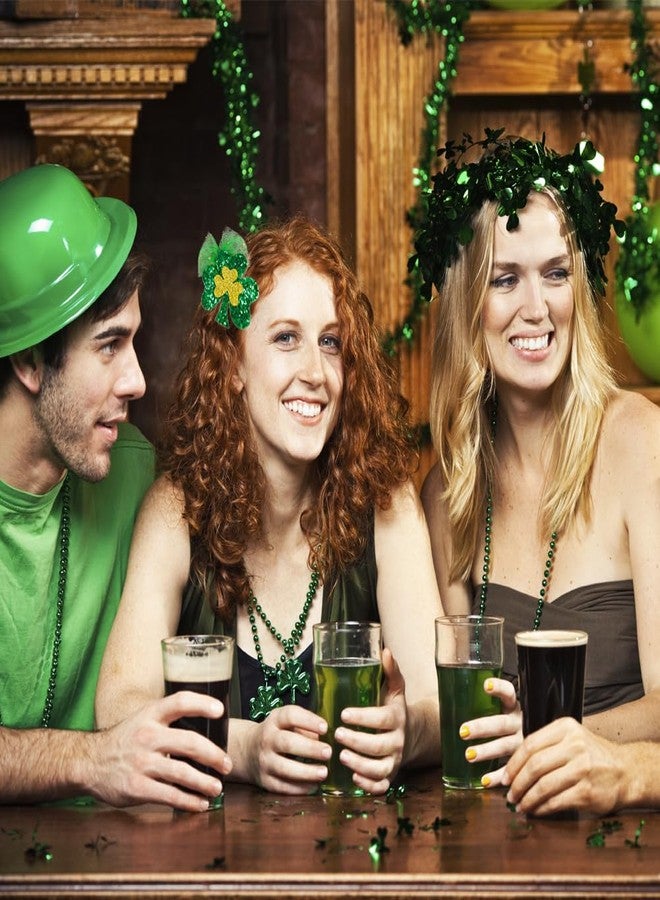 Apol 3Pcs St. Patrick's Day Hair Clips,Green Four-leaf Clover Hair Accessories Shamrock Hat Gnome Irish Festival Hair Clips Glitter Sequins Hairpins Barrette Alligator Clip for Girl Women Hair Decoration - Image 5