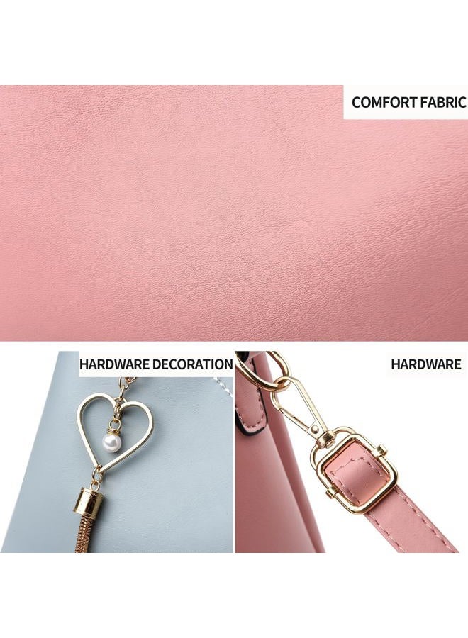 XIAOYU Small Purses and Handbags for Women Fashion Crossbody Bag Lightweight Shoulder Bag Top Handle Satchel Purse (Pink2) - Image 5