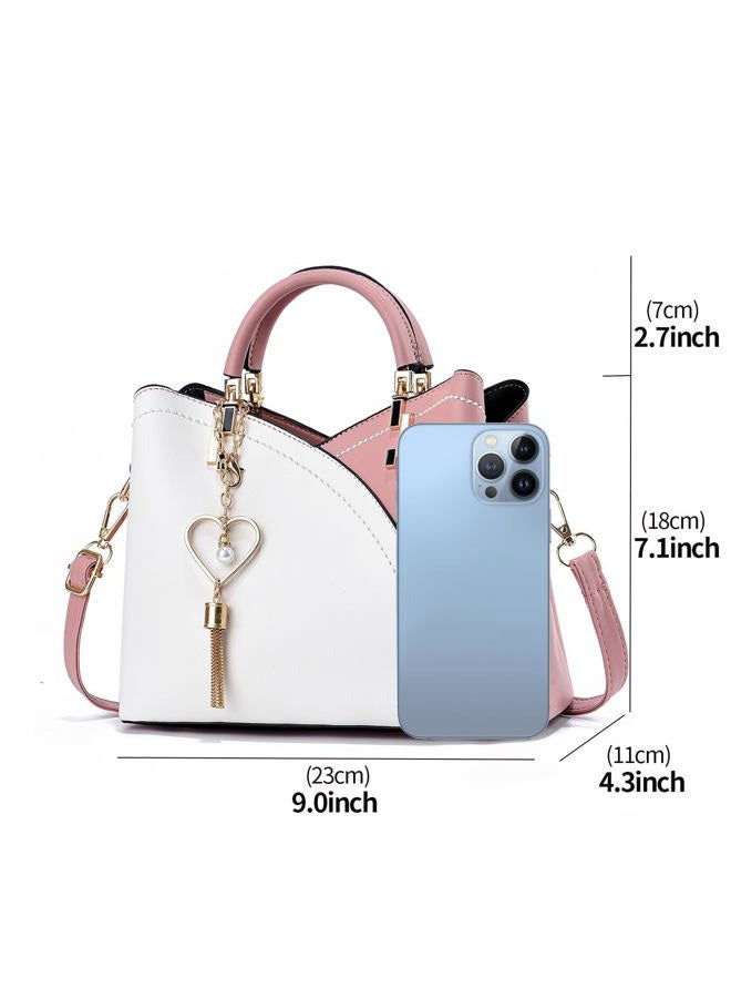 XIAOYU Small Purses and Handbags for Women Fashion Crossbody Bag Lightweight Shoulder Bag Top Handle Satchel Purse (Pink2) - Image 3