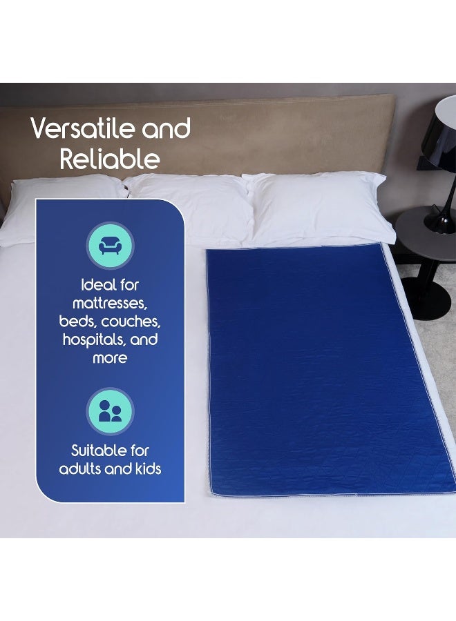 Inspire Waterproof Mattress Pad, Dark Colored to Hide Stains, Extra Large 34 x 54 – Quilted, Bed Pad for Incontinence Washable, for Adults and Kids Reusable Underpad - Image 2