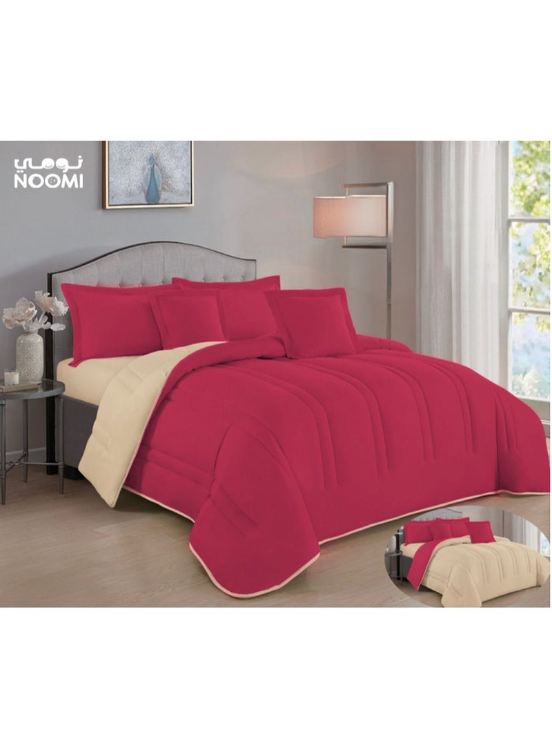نومي طقم مفرش لحاف مكون من 6 قطع مايكروفايبر  250x230 سم 