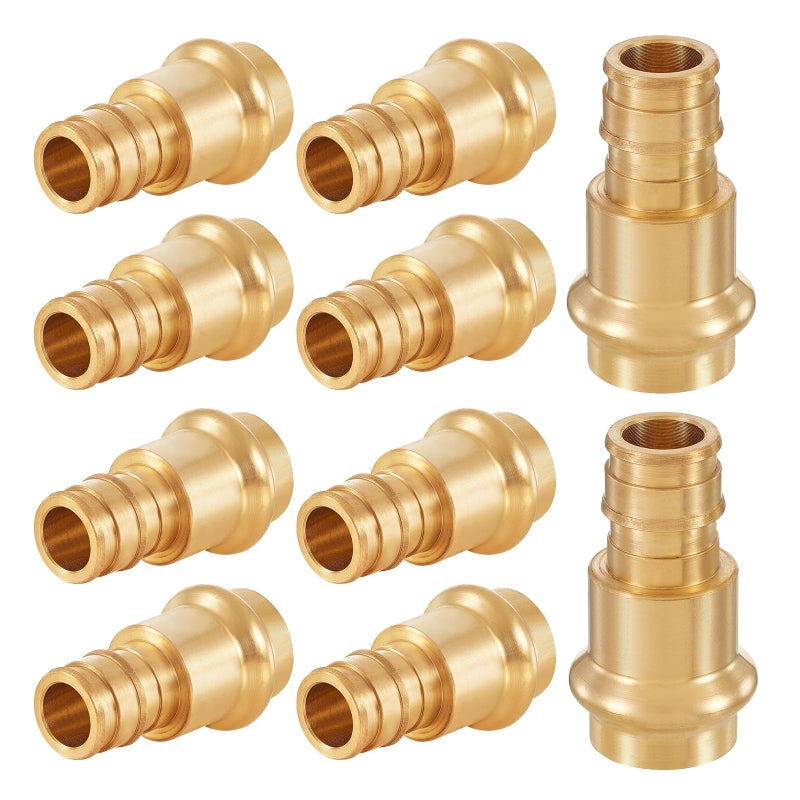 HeSun 10Pack HeSun Copper Press Fitting Adapter34 PRESS X 34 PEXA Expansion F1960 Coupling LF BrassPEX1960186 - Image 2