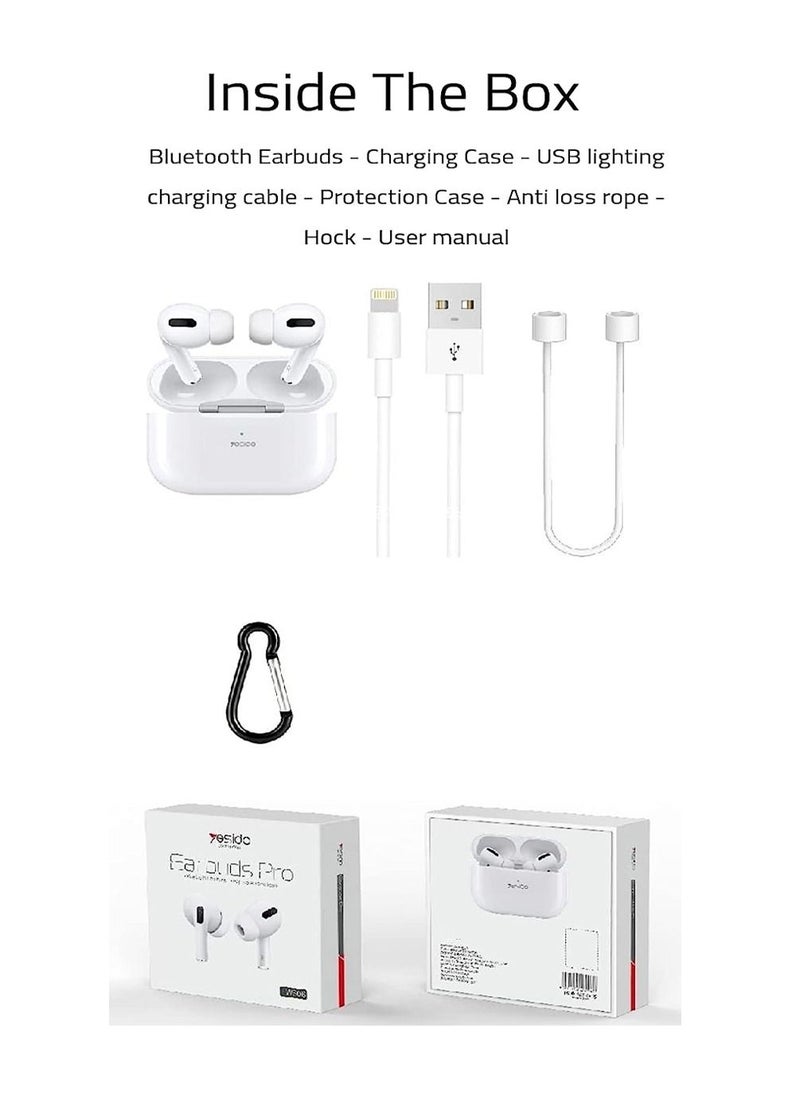 Yesido - Yesido TWS-06 Wireless Bluetooth Earphones With HD Microphone and Active Noise Cancelation Compatible With iPhone 13 Pro - Image 1
