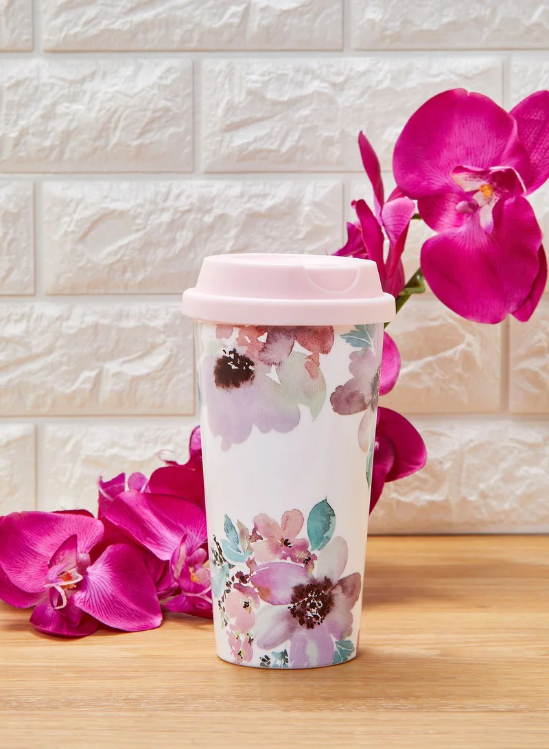 Pink Cactus Floral Prints Flask