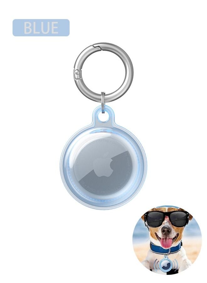 Generic - Waterproof Apple Airtags Case, Silicone Protection Keychain Holder Case Cover,  Anti-Loss Airtag Accessories (Blue) - Image 1