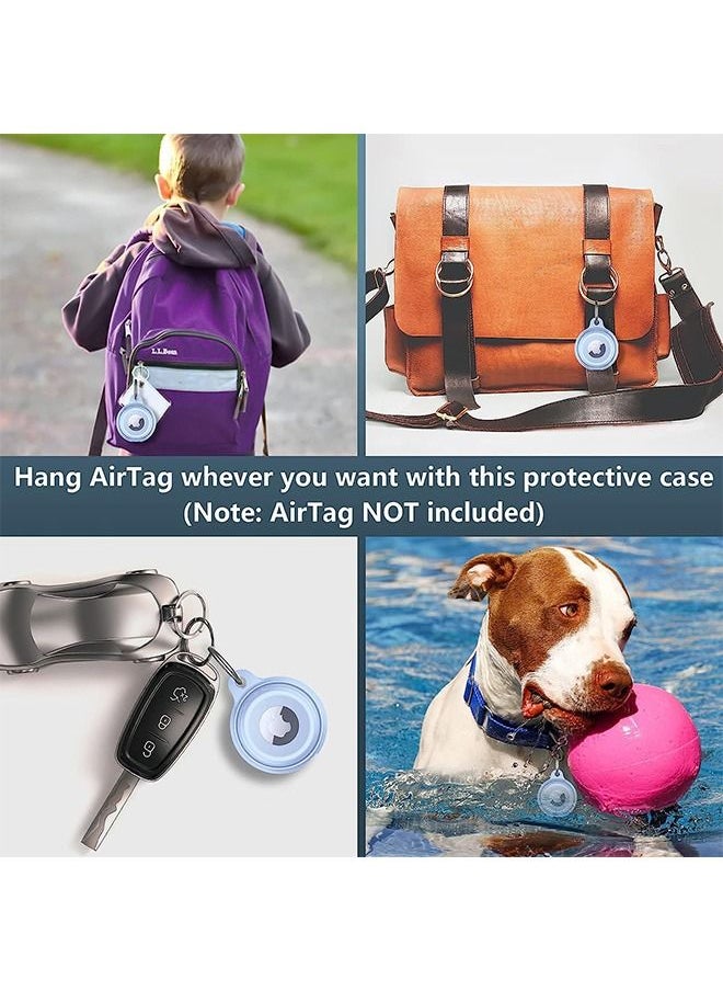 Generic - Waterproof Apple Airtags Case, Silicone Protection Keychain Holder Case Cover,  Anti-Loss Airtag Accessories (Blue) - Image 1