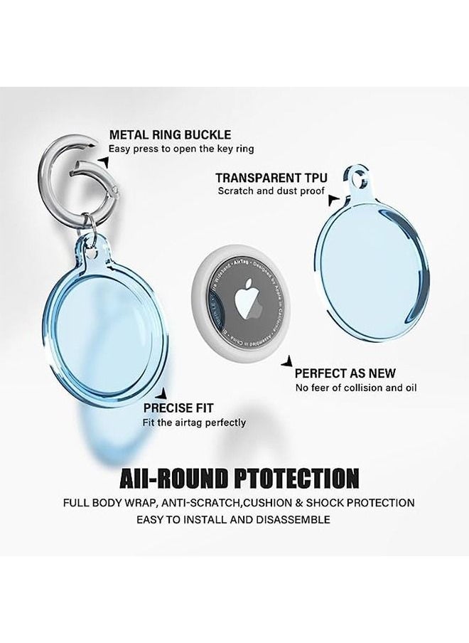 Generic - Waterproof Apple Airtags Case, Silicone Protection Keychain Holder Case Cover,  Anti-Loss Airtag Accessories (Blue) - Image 1