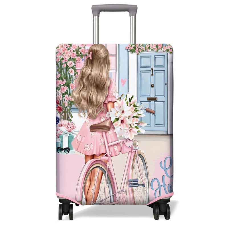 PtRug Travel Luggage Cover Suitcase Protector Fits 1832 Inch Wheel Covers PatternedTravel Related Items Flower Luggage Protector Elastic S - Image 2