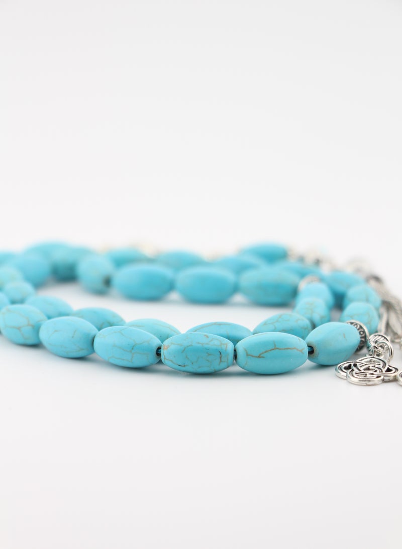 Kamins Collection Faceted Cut Turquoise Tasbih - Image 4