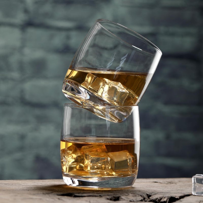Wlasss Whiskey Glasses Set of 6, Premium Crystal Bourbon Glass, 12.5 oz Drinking Glasses for Scotch, Cocktail, Whisky and Juice, Transparent Rocks Glasses, Dishwasher Safe Glassware, Gifts for Christmas - Image 3