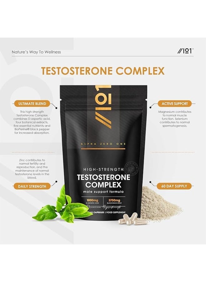 ALPHA01 Testosterone Complex 1000 mg – Supports Healthy Testosterone Levels, Muscle Strength & Vitality, Made in UK, 180 Capsules - Image 3