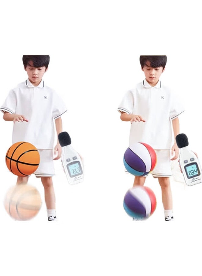 Livex Silent Basketball, Size 7, For Children And Adults, Indoor Training, Elastic Bouncy Ball, Boys' Toy, Home Use, With Basketball Hoop - Image 1