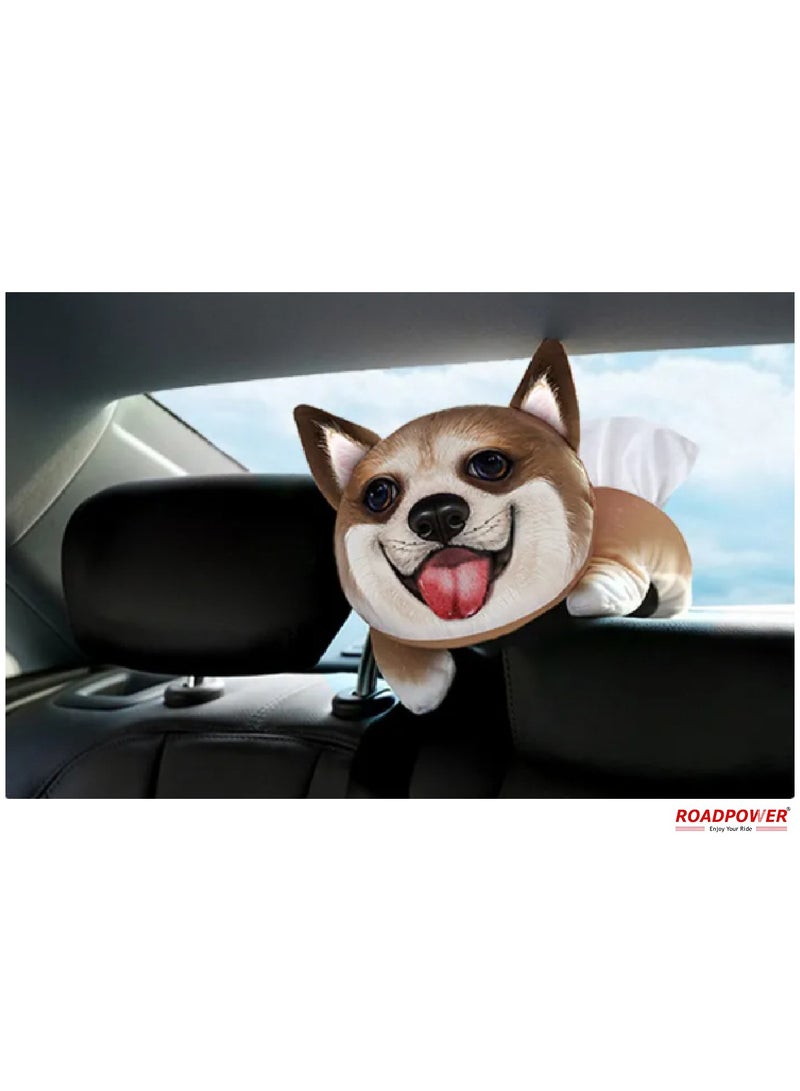 RoadPower Car Tissue Box Holder Hangable Multifunction Cute Cartoon Dog For Facial Tissue And Other Napkin Papers Personality Interesting Net 2 Pack  - Image 5