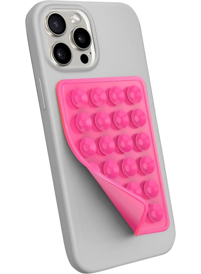 Suction Phone Case Mount, Silicon Adhesive Phone Accessory for iPhone and Android, Hands-Free Fidget Toy Mirror Shower Phone Holder, Tiktok Videos and Selfies - Image 2