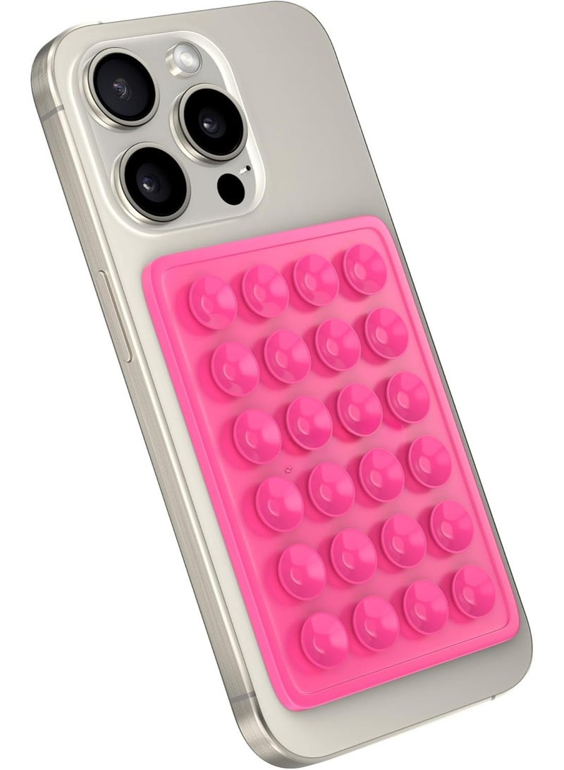 Suction Phone Case Mount, Silicon Adhesive Phone Accessory for iPhone and Android, Hands-Free Fidget Toy Mirror Shower Phone Holder, Tiktok Videos and Selfies - Image 1