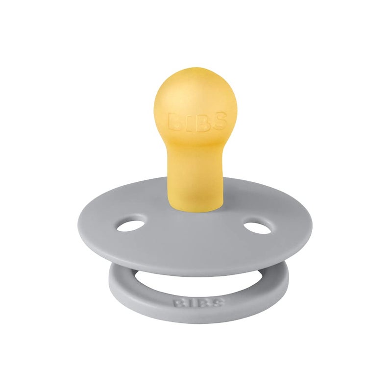 BIBS Pacifiers Colour Collection | Natural Rubber Baby Pacifier | Set of 2 BPA-Free Soothers | Made in Denmark | 0+ Months (Pack of 2) | Vanilla/Cloud - Image 4