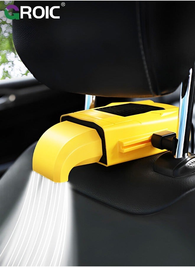 GROIC Car Fan, Seat Clip USB Fan for Car, Cooling Fan,3 Speeds Strong Air Fans Front Rear Passenger Portable SUV, RV, Vehicles  - Image 1