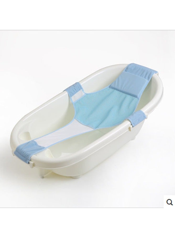 شبكة دعم مقعد حمام الطفل، مقعد حمام مريح قابل للتعديل غير قابل للانزلاق، وسادة مسند رأس ناعمة لحمام الطفل، شبكة شبكية مقاومة للانزلاق مريحة مع زاوية دعم السلامة لحديثي الولادة - Image 2