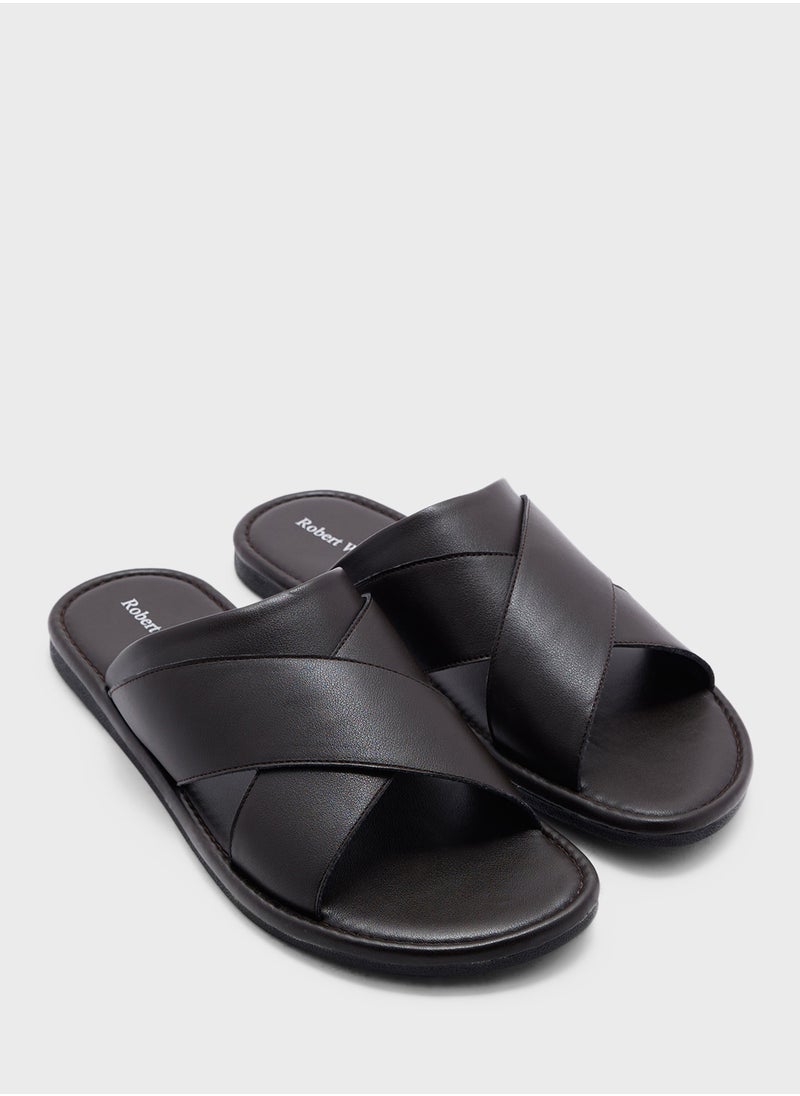 Robert Wood - Cross Strap Casual Sandals - Image 1