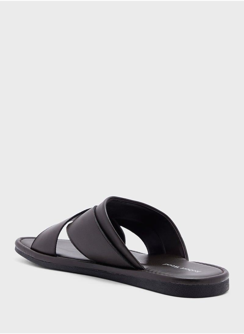 Robert Wood - Cross Strap Casual Sandals - Image 1