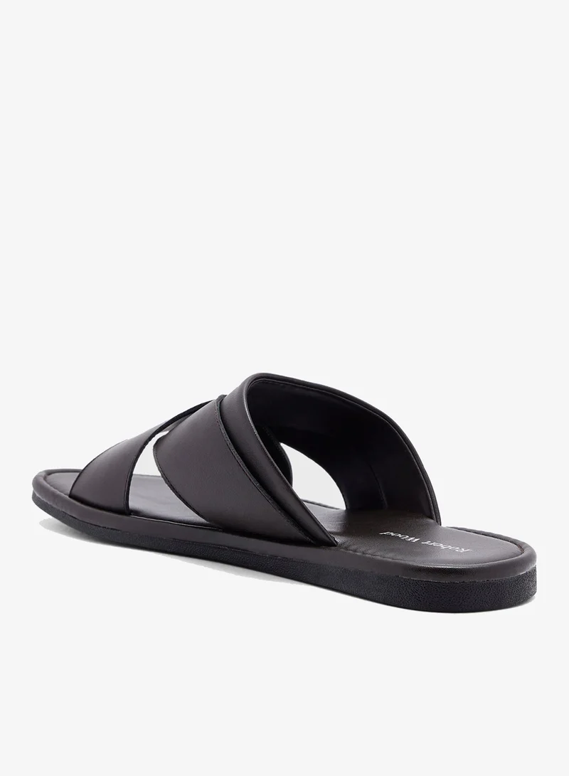 Robert Wood BROWN Cross Strap Casual Sandals for Men | Best Price UAE