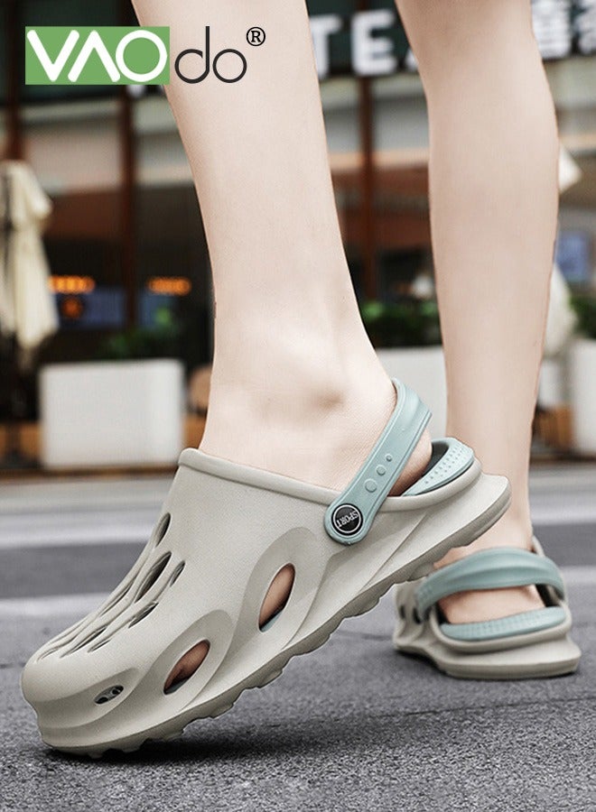 VAOdo Men's Arch Support Clogs with Arch Support Garden Shoes Slip-on Outdoor Beach Slippers - Image 1