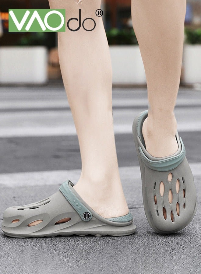 VAOdo Men's Arch Support Clogs with Arch Support Garden Shoes Slip-on Outdoor Beach Slippers - Image 2