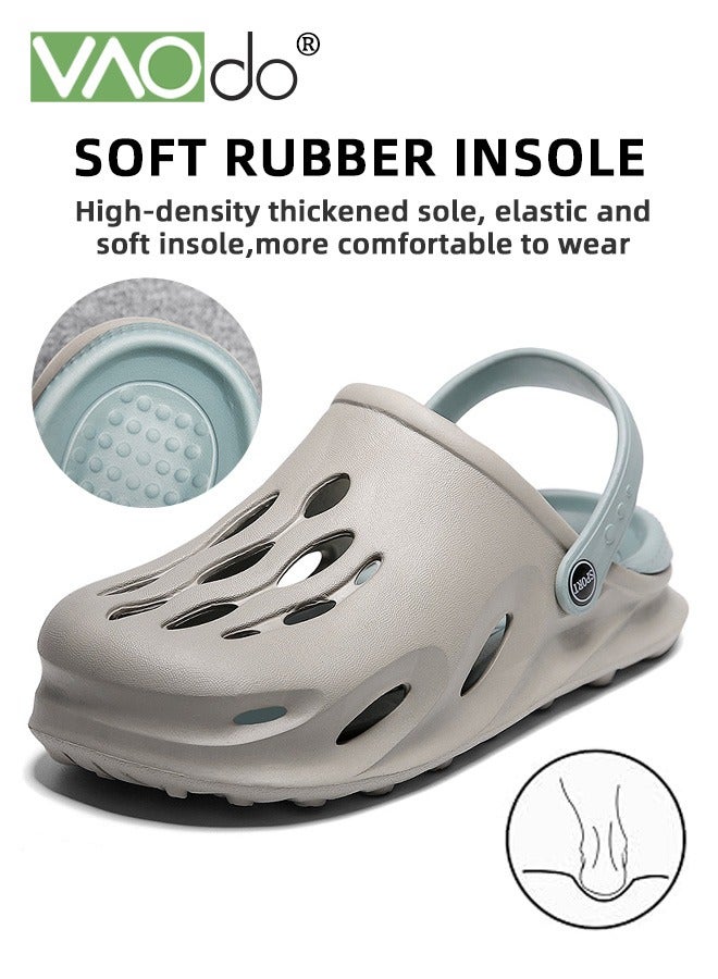 VAOdo Men's Arch Support Clogs with Arch Support Garden Shoes Slip-on Outdoor Beach Slippers - Image 3