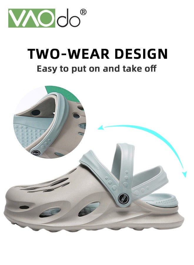 VAOdo Men's Arch Support Clogs with Arch Support Garden Shoes Slip-on Outdoor Beach Slippers - Image 4