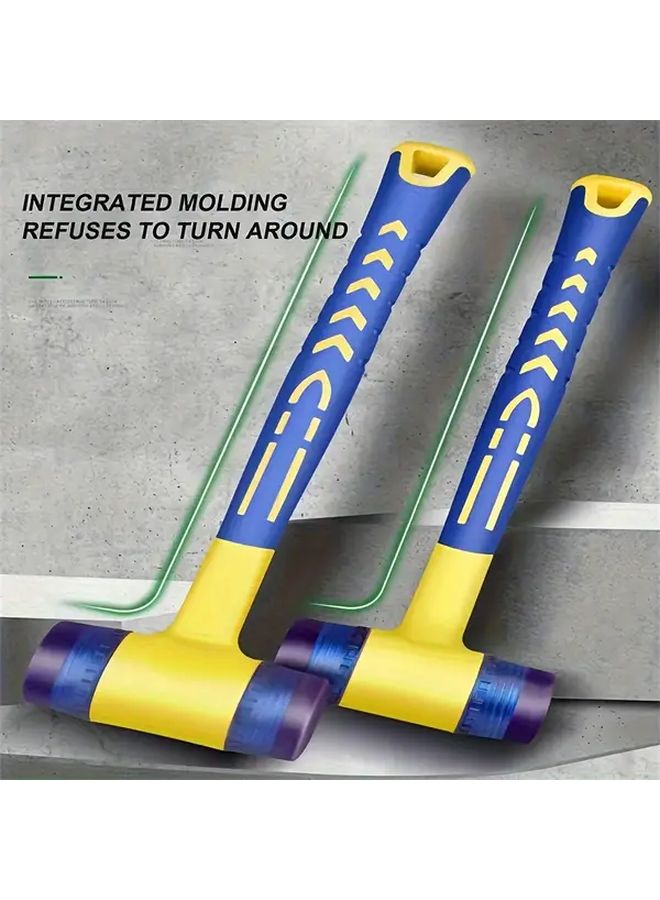 25mm Blue Rubber Installation Hammer with Detachable Soft Head for Doors Windows and Tiles - Image 1