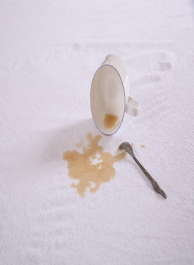 Rahalife واقي مرتبة رحالي ف Waterproof – مزيج قطن، أبيض، 120x200x30 سم، غطاء مثبت بجيب عميق - Image 2