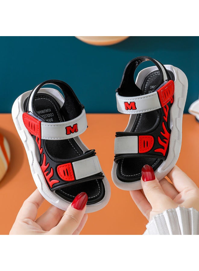 Boys Sandals  New Trbottomy Summer Medium And Large Children Soft Sole Handsome Children's Baby Boys Beach Shoes