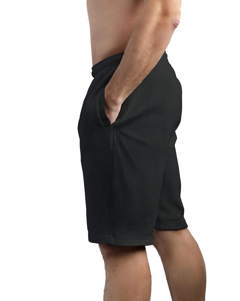 hotfits Men Black Cotton Regular Shorts for All Season- Running, Gym, Workout, Yoga Shorts -Boys Printed -L - Image 2